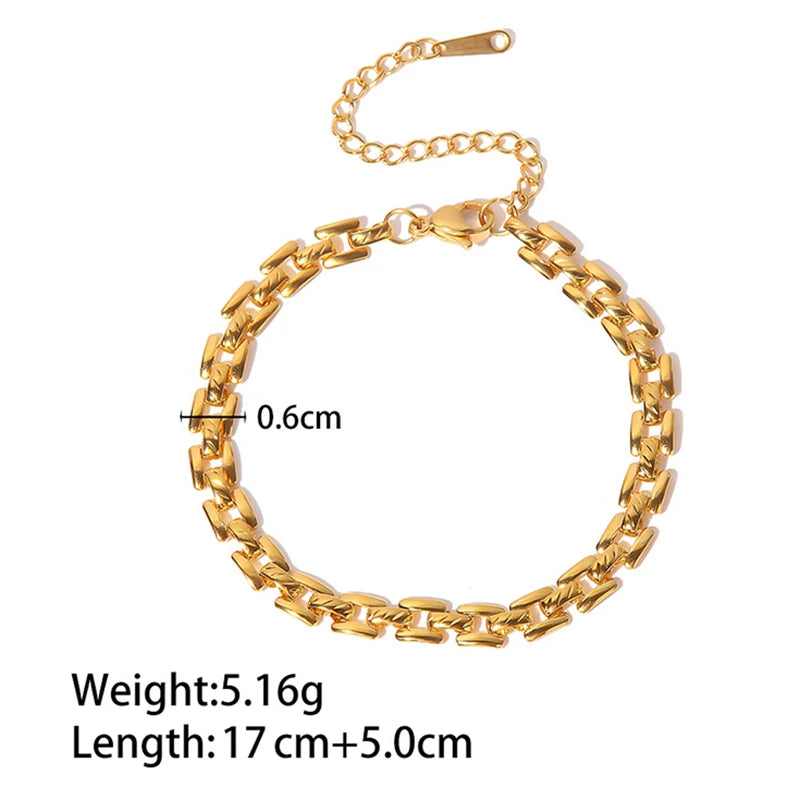 Lustrevia Stainless Steel Chain Bracelet Waterproof