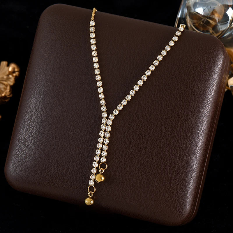 Lustrevia 18K Gold Plated Water Drop Pendant Necklace