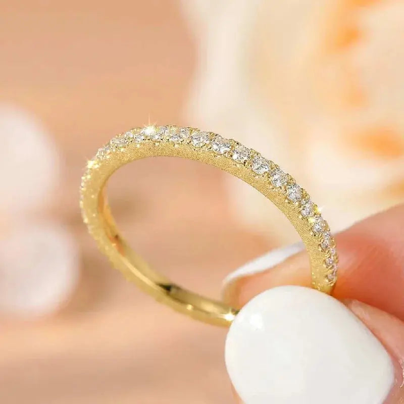 Lustrevia 925 Sterling Silver Zircon Stackable Ring