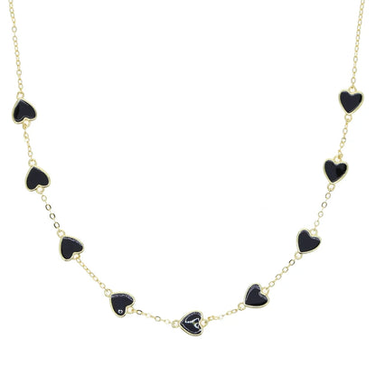 Lustrevia Heart Necklace Enamel Pendant