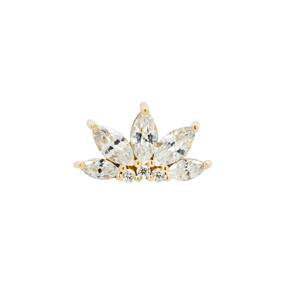 Lustrevia 925 Sterling Silver CZ Screw-Back Stud Earrings