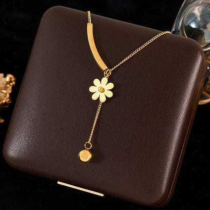 Lustrevia 18K Gold Plated Water Drop Pendant Necklace