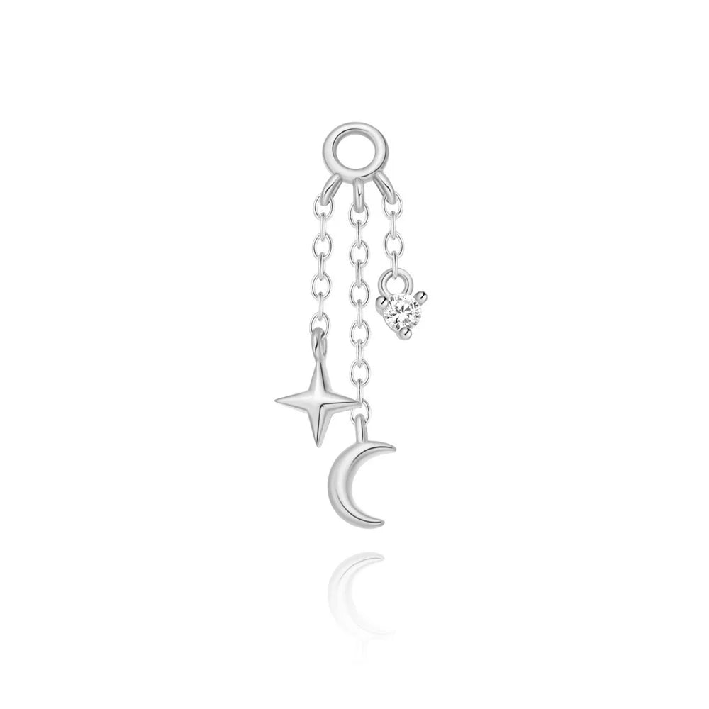 Lustrevia 925 Sterling Silver CZ Screw-Back Stud Earrings