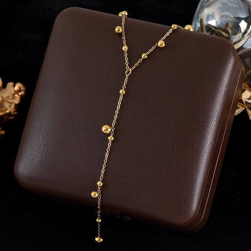 Lustrevia 18K Gold Plated Water Drop Pendant Necklace
