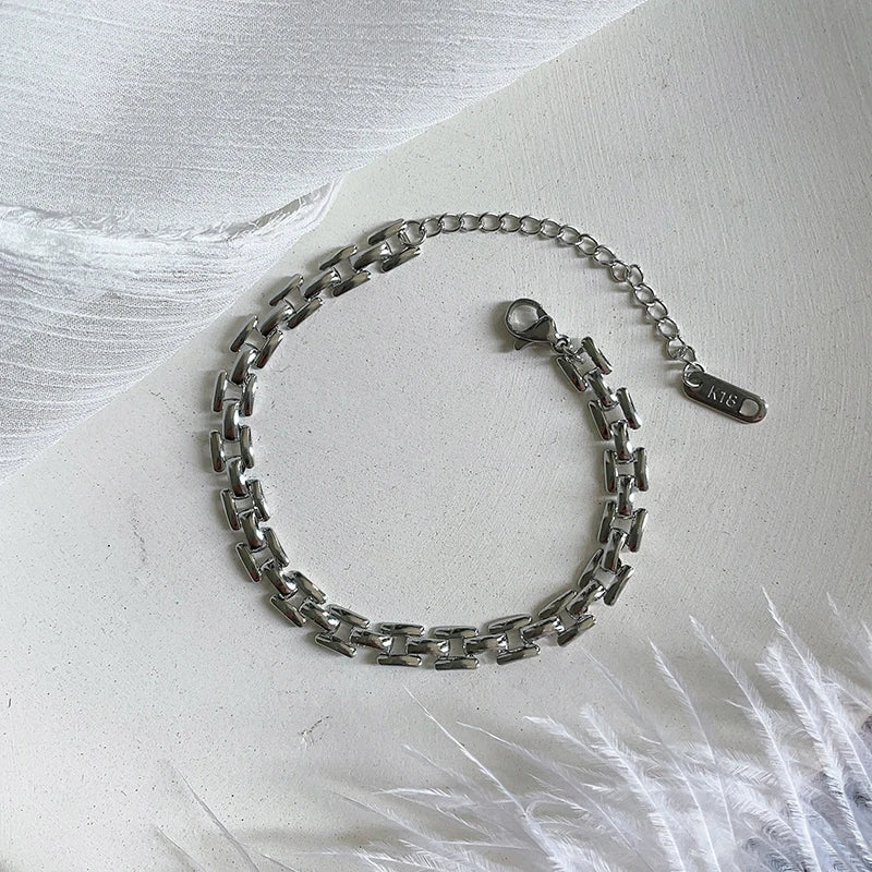 Lustrevia Stainless Steel Chain Bracelet Waterproof