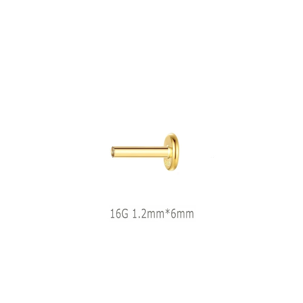 Lustrevia 925 Sterling Silver CZ Screw-Back Stud Earrings