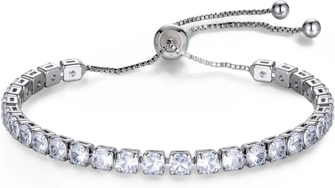 Lustrevia 18K Gold Plated CZ Tennis Bracelet