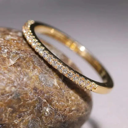 Lustrevia 925 Sterling Silver Zircon Stackable Ring