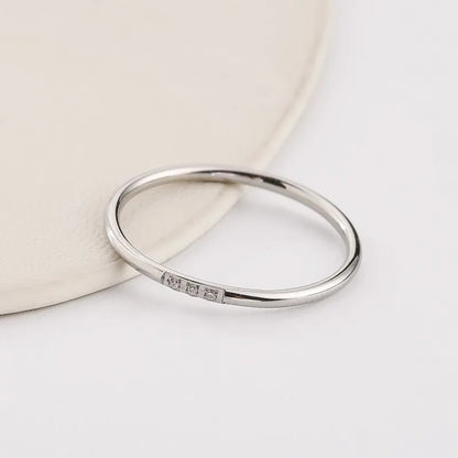 Lustrevia 18K Gold Plated Ultra Slim CZ Stackable Ring