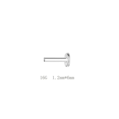 Lustrevia 925 Sterling Silver CZ Screw-Back Stud Earrings
