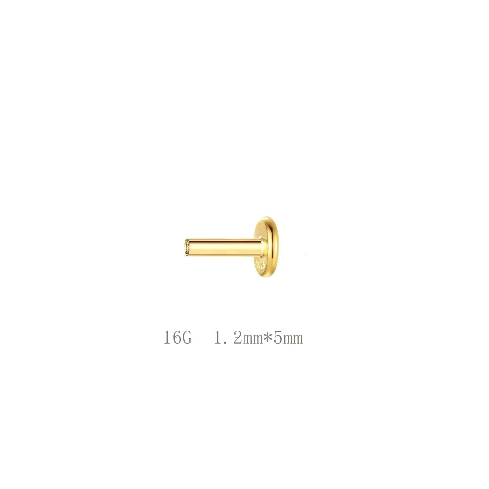Lustrevia 925 Sterling Silver CZ Screw-Back Stud Earrings