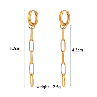 Lustrevia 18K Gold Plated Snowflake Tassel Hoop Earrings