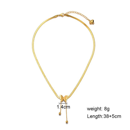 Lustrevia Gold-Tone Butterfly Pendant Necklace
