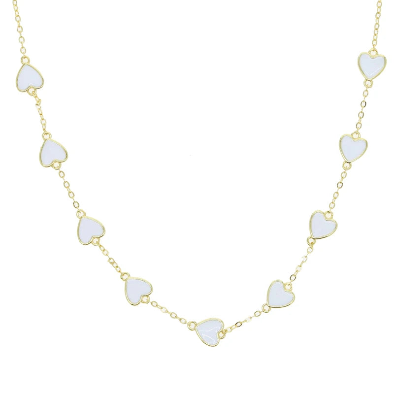 Lustrevia Heart Necklace Enamel Pendant