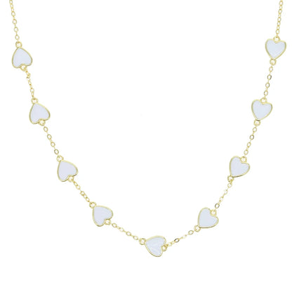 Lustrevia Heart Necklace Enamel Pendant