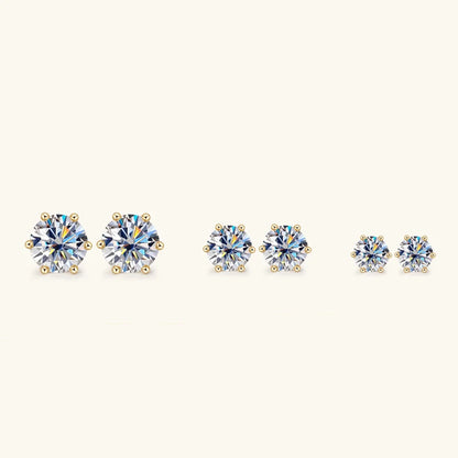 Lustrevia 925 Sterling Silver Moissanite Stud Earrings
