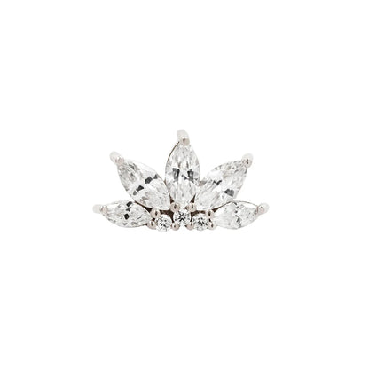 Lustrevia 925 Sterling Silver CZ Screw-Back Stud Earrings