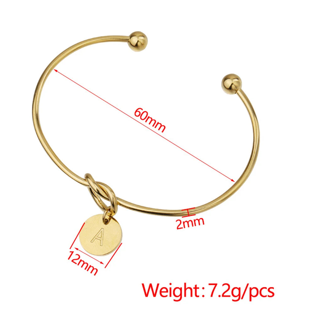 Lustrevia Personalized Initial Birthstone 14K Gold Plated Bracelet