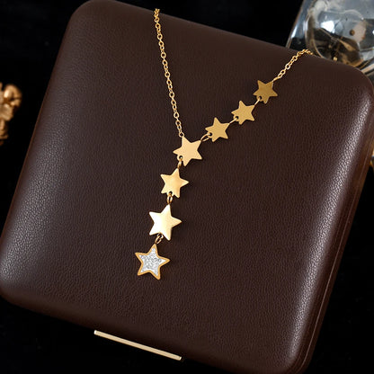 Lustrevia 18K Gold Plated Water Drop Pendant Necklace