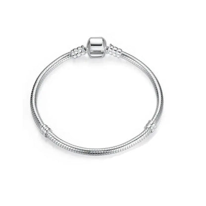Lustrevia 925 Sterling Silver 3mm Snake Chain Bangle