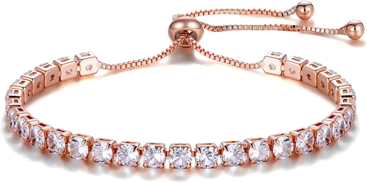 Lustrevia 18K Gold Plated CZ Tennis Bracelet