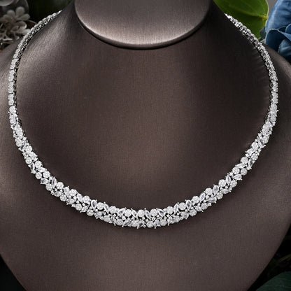 Lustrevia Gold CZ Bridal 4-Piece Jewelry Set