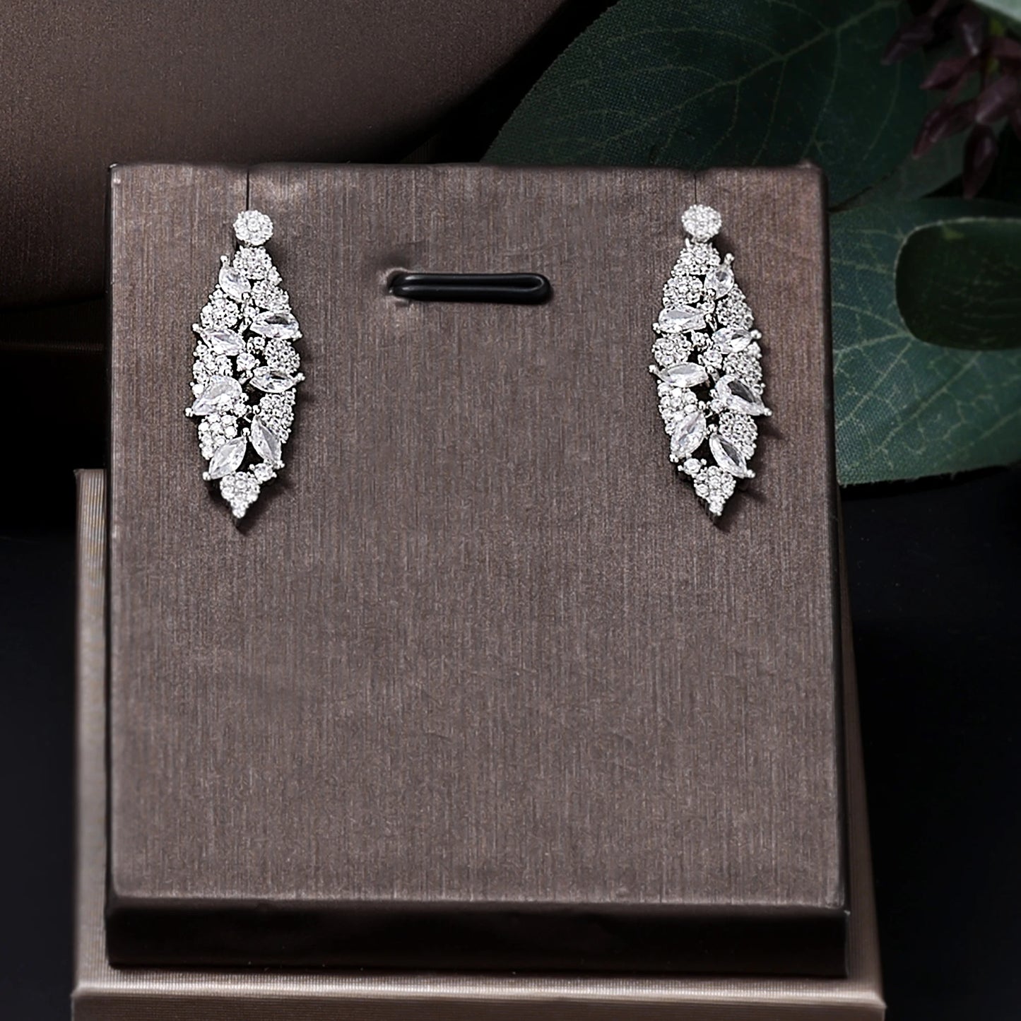 Lustrevia Gold CZ Bridal 4-Piece Jewelry Set