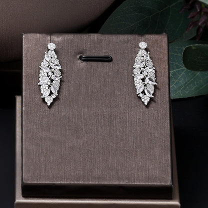 Lustrevia Gold CZ Bridal 4-Piece Jewelry Set