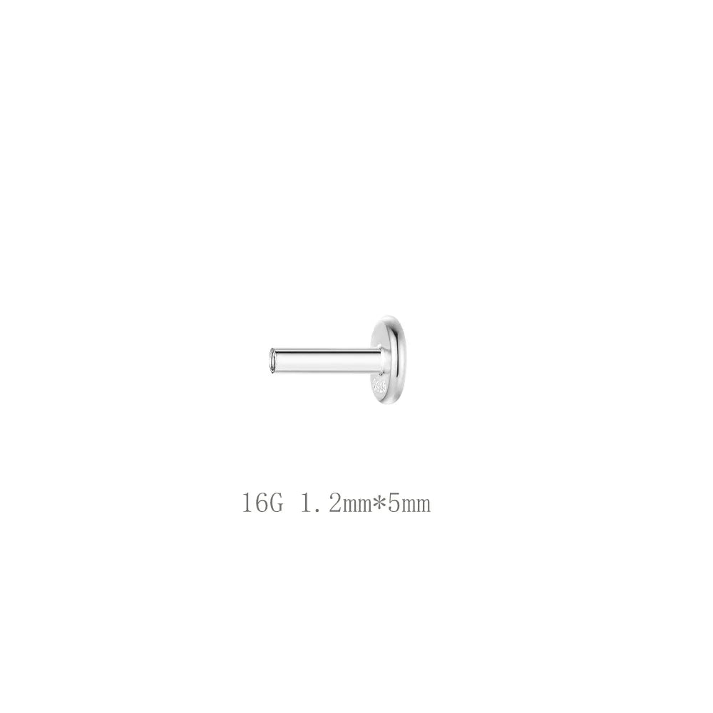 Lustrevia 925 Sterling Silver CZ Screw-Back Stud Earrings