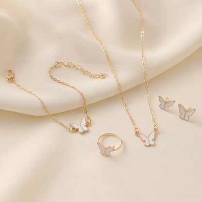 Lustrevia Gold Butterfly 5-Piece Jewelry Set