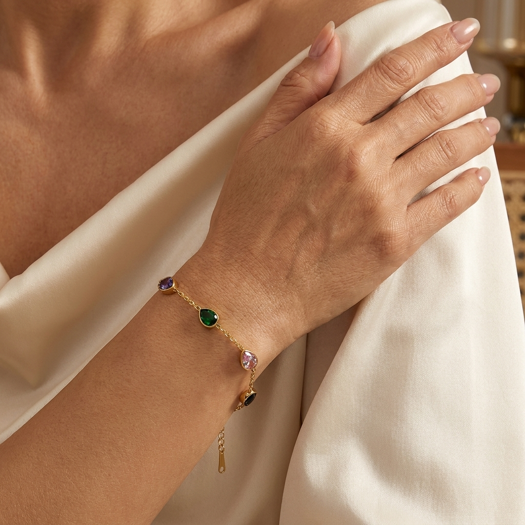 Lustrevia Elegant Bracelet with Zircon